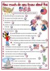 How Much Do You Know About the USA Activity Quiz-Image
